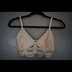 Nude lace bralette